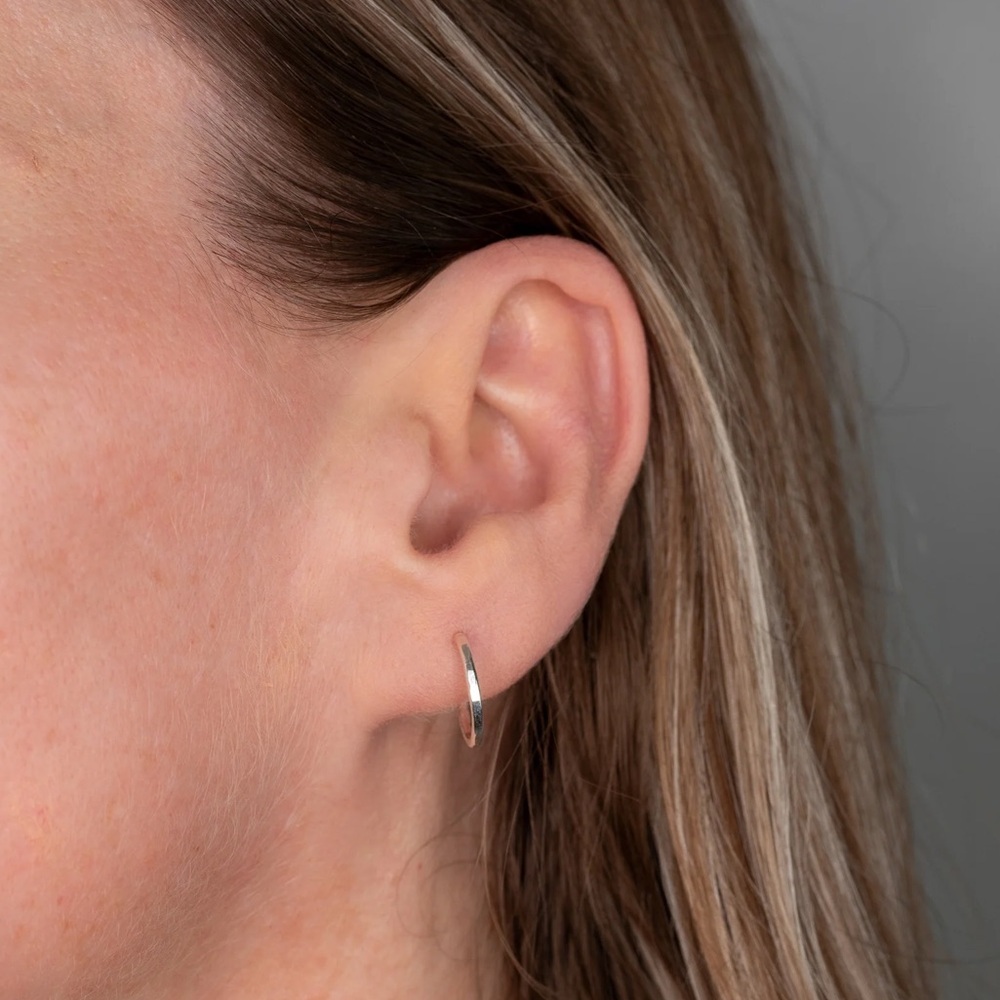 Mejuri Silver Mini Hoop Earrings